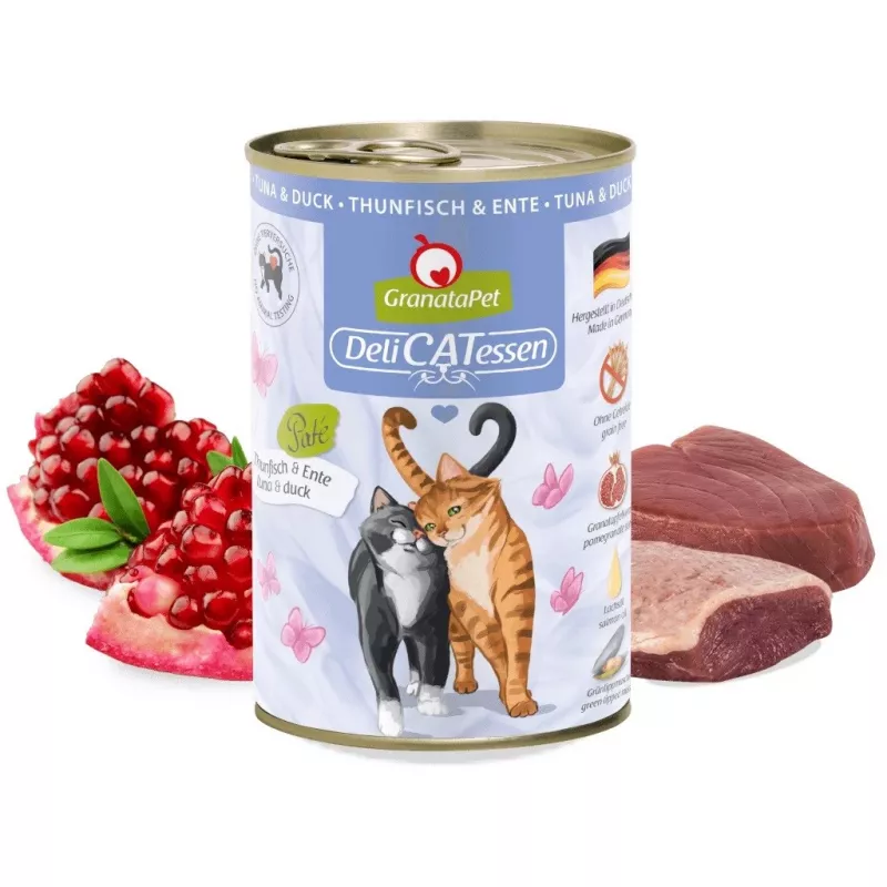 GRANATAPET DeliCATessen Atum e Pato - Comida húmida para gatos - 400g