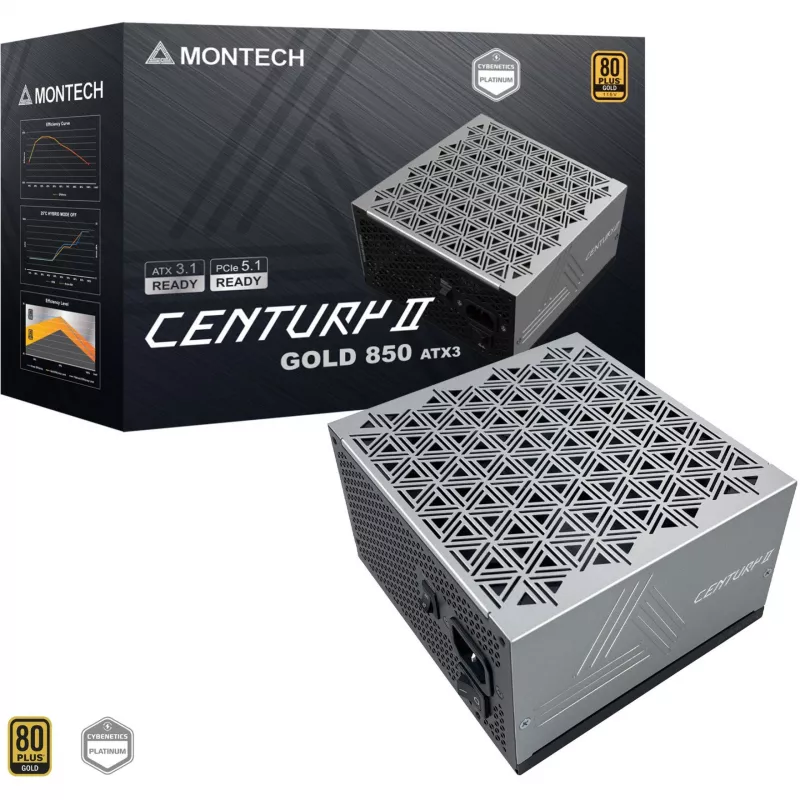 Fonte de alimentação | MONTECH | CENTURY II | ATX | 850 W | CENTURYII850