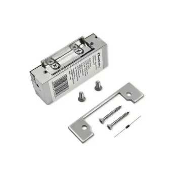 Fechadura eletromagnética QOLTEC 52459 12V simétrica com memória e bloqueio