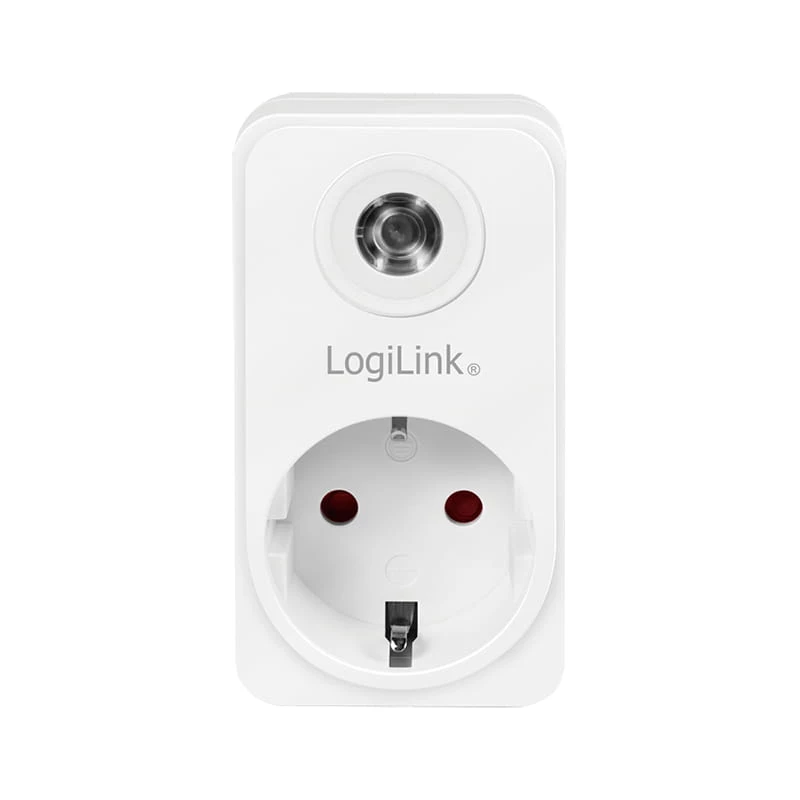 LogiLink PA0263 Ficha adaptadora com sensor crepuscular, branco, tipo F