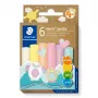 Massa de modelar Staedtler Noris Jumbo Pastel 842P C6 — macia, fácil de moldar, cores pastel sortidas