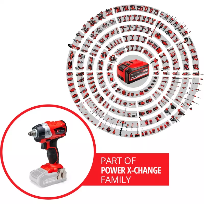 Chave de impacto Einhell TE-CW 18Li 1/2 polegada 2900 rpm 215 N⋅m