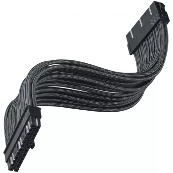 SilverStone PP07E - cabo de extensão de alimentação - ATX, 24 pinos (W) para ATX, 24 pinos (M) - 30 cm - preto
