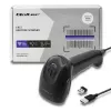 Leitor de códigos de barras manual QOLTEC 50868 — leitor laser 1D/2D, USB com e sem fios, distância de trabalho 600 mm, preto