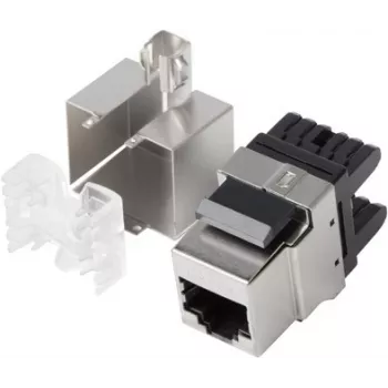 Lanberg KSF5-1000 - Plano - Preto - Aço inoxidável - RJ-45 - LSA - Conector fêmea - Conector fêmea