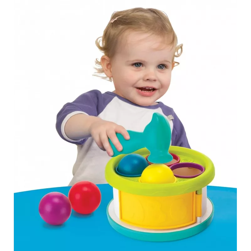 Brinquedo martelo com bolas B-kids 1164883N com bolas coloridas e sons musicais