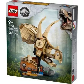 LEGO JURASSIC WORLD 76969 Fósseis de dinossauro: crânio de Triceratops