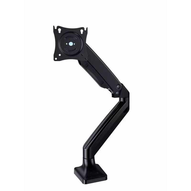 Suporte para monitor GEMBIRD MA-DA1-03 para ecrãs de 17–35 polegadas, 10 kg, VESA 75x75–100x100, fixação por grampo/passagem na secretária, preto
