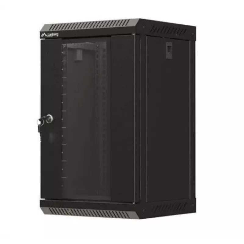 Armário rack Lanberg WF11-3309-10B 9U rack de parede preto