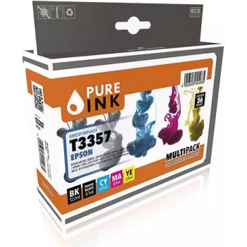 Cartucho de tinta Pure Ink 170745990004 compatível preto - ciano - magenta - preto fotográfico - amarelo (EPST3357MP5)
