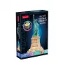 Puzzle 3D CubicFun 306-L536H Estátua da Liberdade Night Edition — kit de montagem com iluminação LED