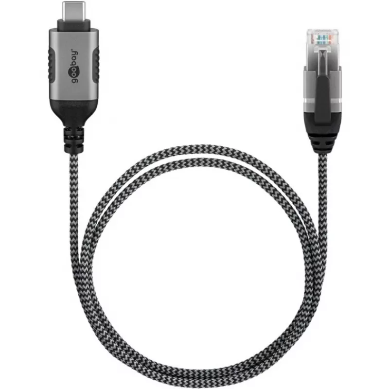 Cabo Ethernet Goobay USB-C 3.1 para RJ45 fino 3 m – liga router, modem ou (74404)