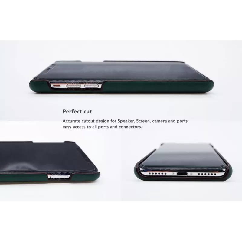 Capa para telemóvel VixFox para Samsung S9 — compartimento para cartões, verde floresta