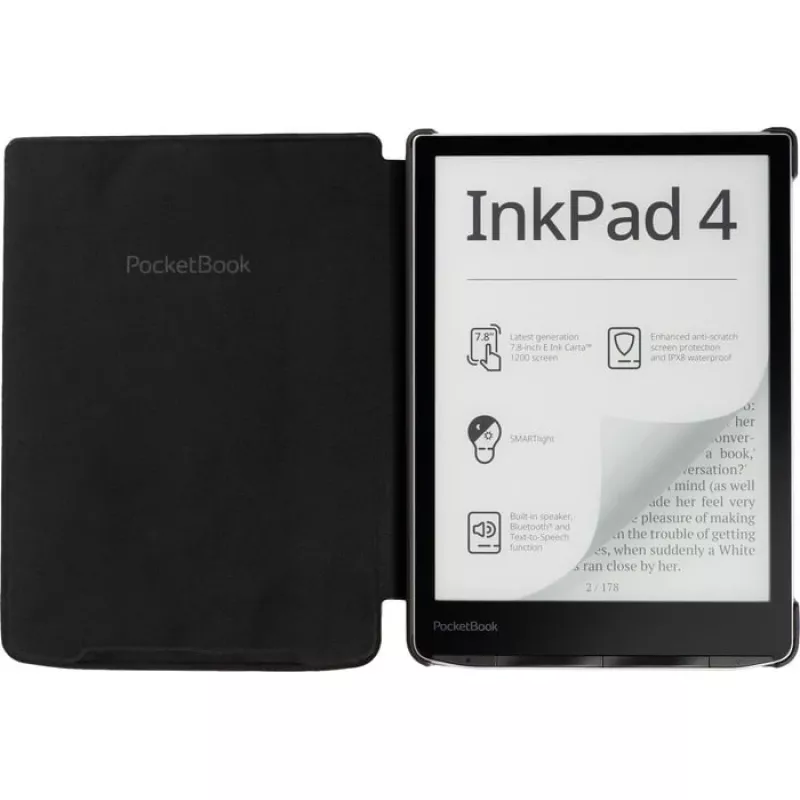 Capa PocketBook Shell H-S-743-CL-WW para InkPad 4 / Color 2 / Color 3 de 7,8 polegadas, riscas coloridas