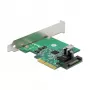 Placa DeLOCK PCI Express x4 para 1 x conector fêmea USB 3.2 Gen 2 Key B de 20 pinos interno