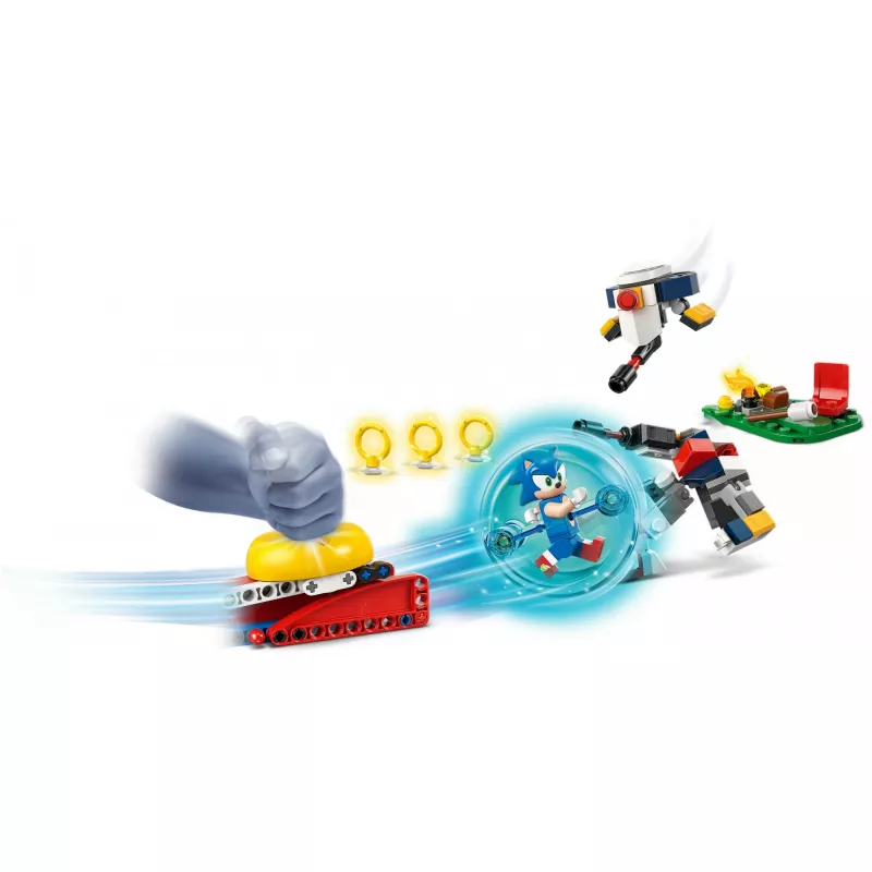 Brinquedo de construção LEGO Sonic the Hedgehog 77001 conjunto Campfire Showdown, 177 peças, 1 minifigura, idade 7+
