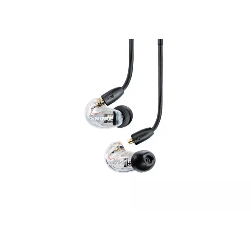 Shure AONIC 215 - Auscultadores in-ear com driver único e cabo de 3,5 mm (transparente)