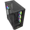 ELITE SHARK CA500, caixa torre preto, 2x vidro temperado