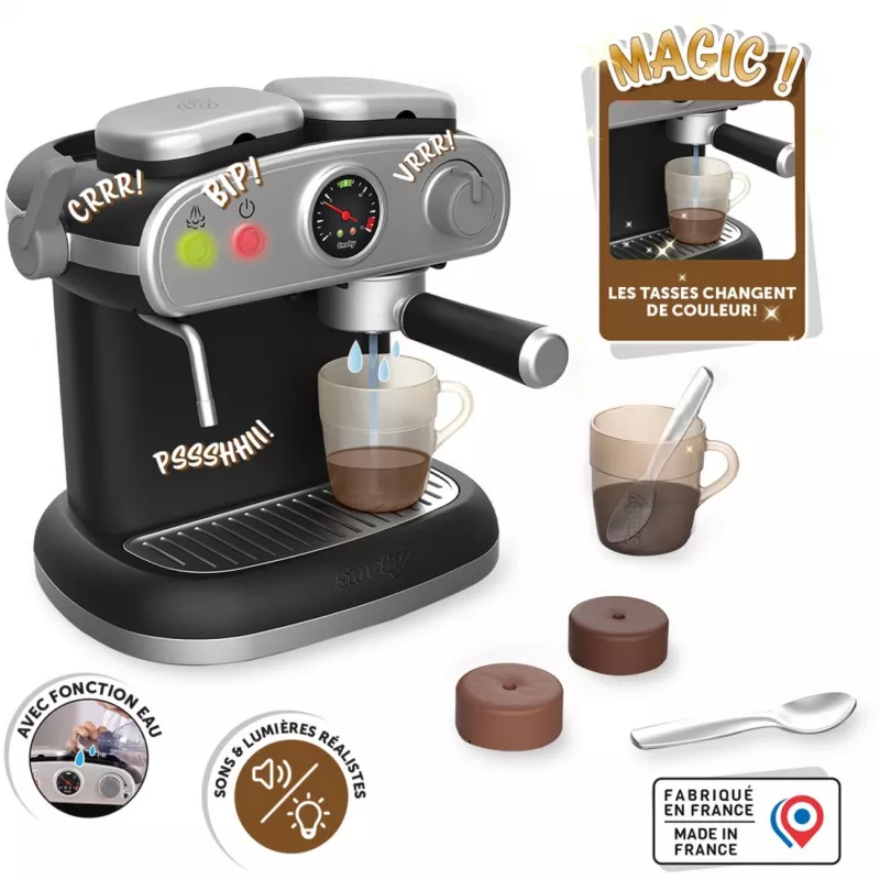 Máquina de café de brincar SMOBY Ekspres do kawy — aparelho de brincar infantil, conjunto interativo em plástico