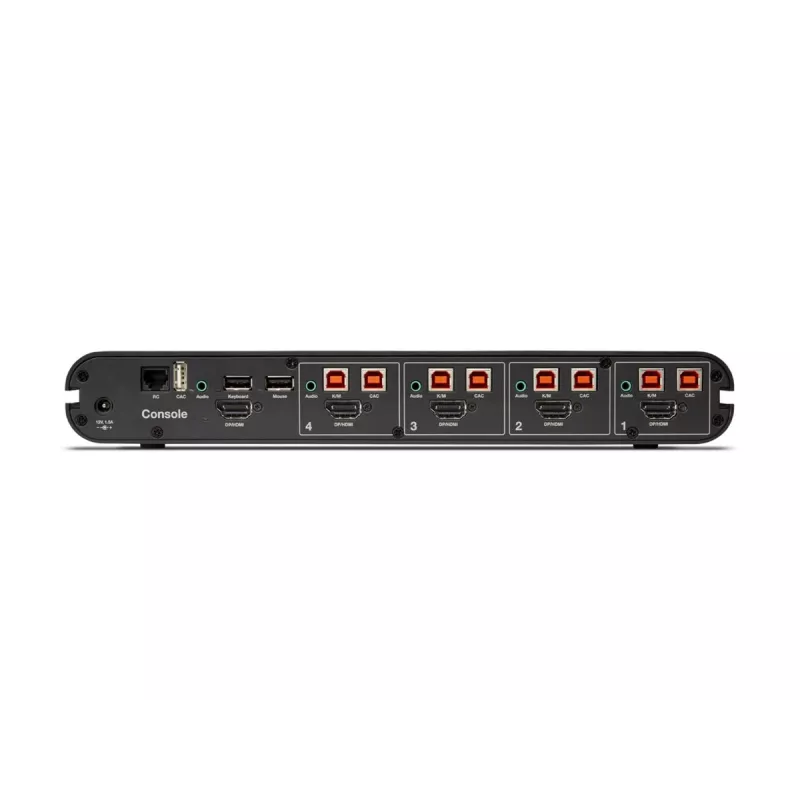 Belkin 4P Sngl Head DP/HDMI para DP/HDMI Video Secure DT KVM Switch PP4.0 (F1DN104KVM-UN-4)