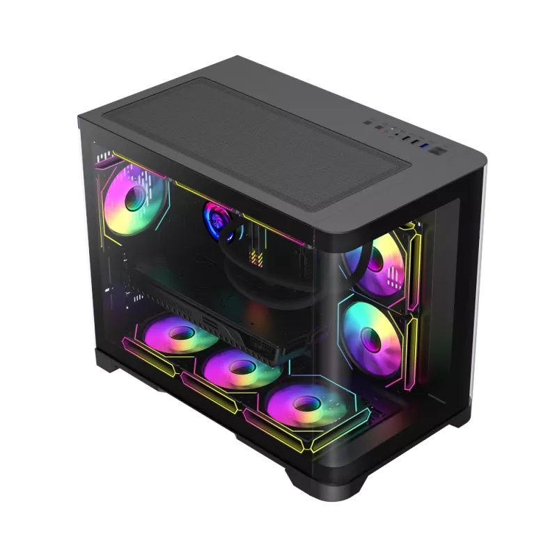 Caixa Gamemax | HYPE-M BK | preto | Micro | fonte de alimentação não incluída