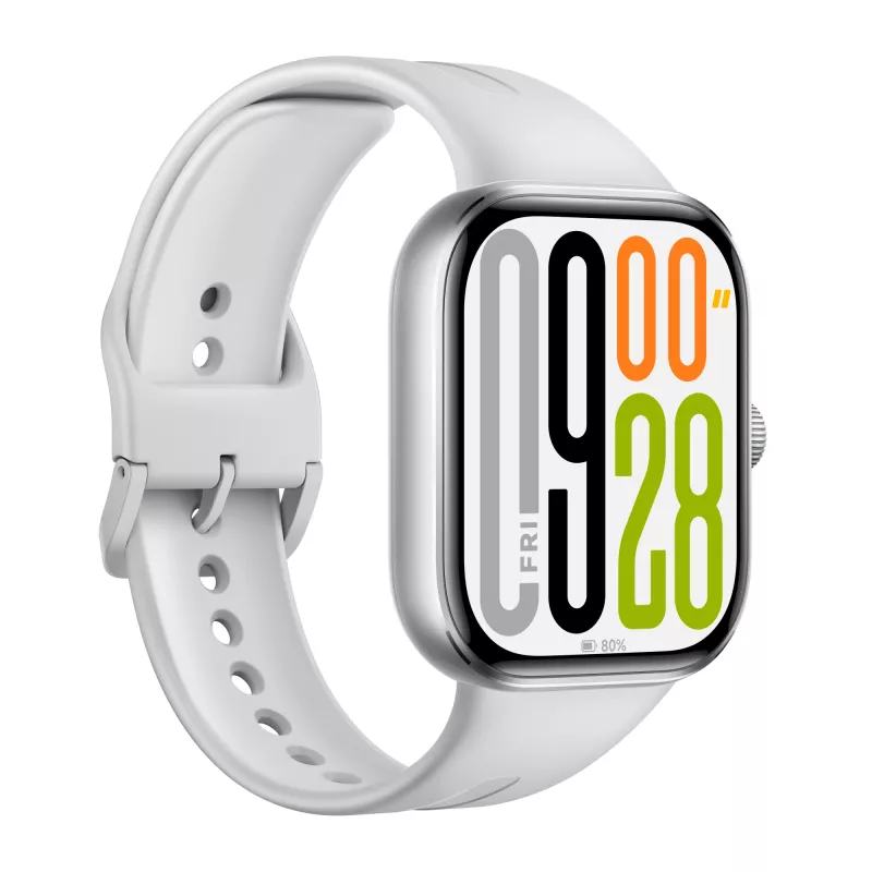Smartwatch Xiaomi Watch 5 prateado, 2,07 polegadas (5,26 cm) AMOLED, caixa de 47,5 mm, bracelete TPU, 5 ATM, 24 dias de autonomia