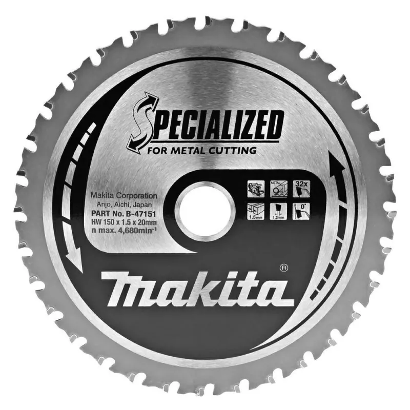 MAKITA DISCO DE SERRA CIRCULAR 150x20x32Z PARA METAL
