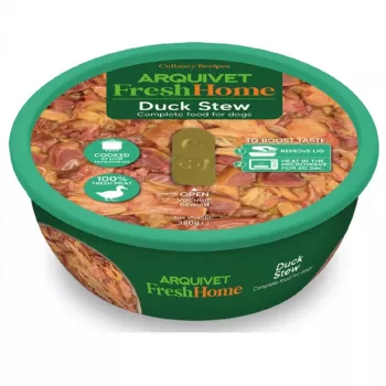 Ração húmida para cães ARQUIVET Arquivet Fresh Home Gulasz z Kaczki 280 g — receita completa sem cereais para cães adultos com pato