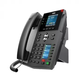 Telefone IP Fanvil X4U preto 12 linhas LCD Wi-Fi telefone com fios
