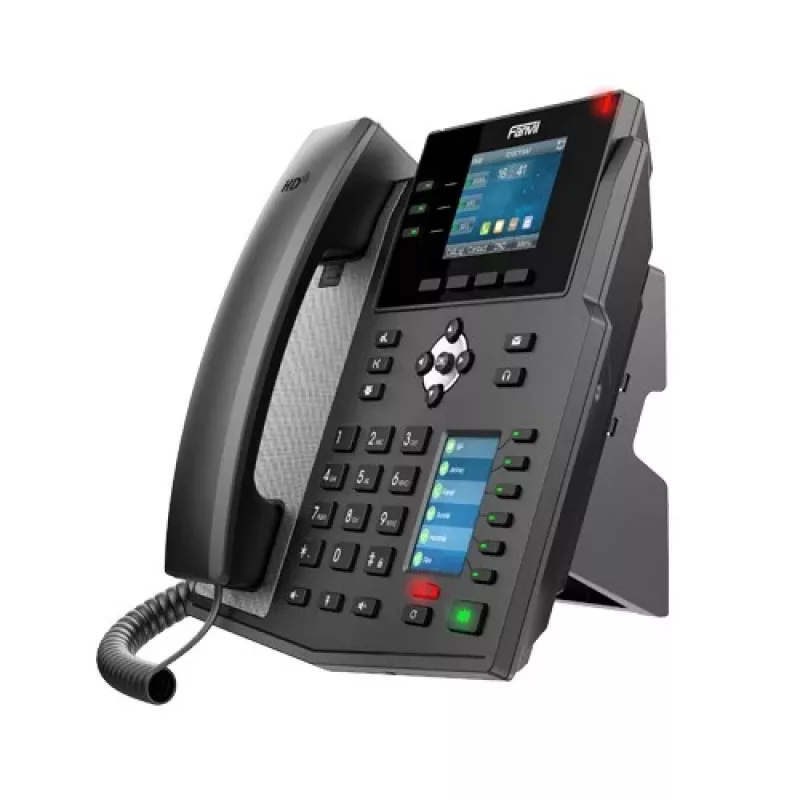 Telefone IP Fanvil X4U preto 12 linhas LCD Wi-Fi telefone com fios