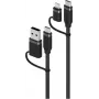 Alogic ELEMENTS SILICONE 4-IN-1 - Cabo - Digital/Dados (ELSI4IN1U2BK1.5)