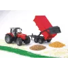 Modelo de trator BRUDER Massey Ferguson 7480 com atrelado basculante
