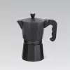 Cafeteira moka Maestro MR-1666-6-Preto — cafeteira expresso manual para fogão, 6 chávenas, 300 ml, alumínio preto