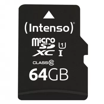 Intenso Performance - cartão de memória flash (microSDXC com adaptador SD) - 64GB - UHS-I U1 / Class10 - microSDXC UHS-I (3424490)