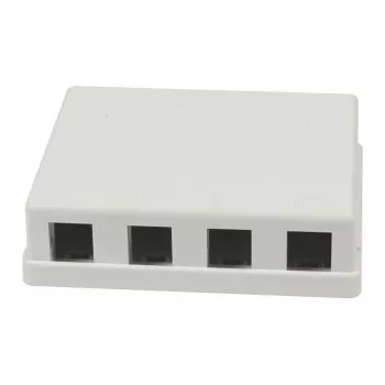 Synergy21 Keystone, suporte de módulo, patch panel para 4 módulos TP, montagem à superfície, branco (ABS)