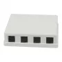 Synergy21 Keystone, suporte de módulo, patch panel para 4 módulos TP, montagem à superfície, branco (ABS)