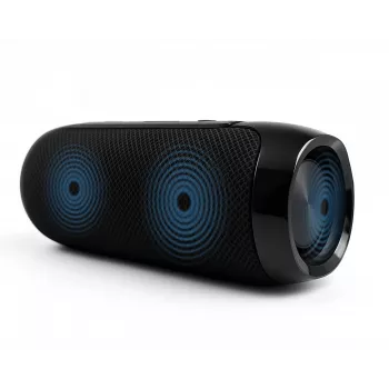 Altifalante estéreo Bluetooth portátil SQUEAK SQ1008 — 14W RMS, Bluetooth 5.3, 1200 mAh, IPX4, FM, LED, AUX, USB