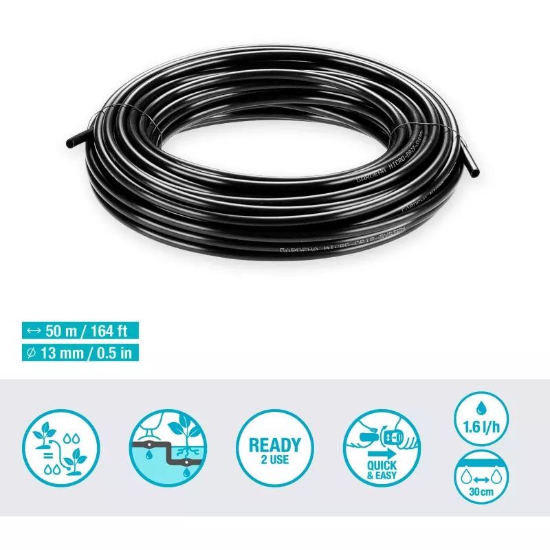 Gardena Micro-Drip-System linha de gotejamento, 1,6 l/h, 50 m (13504-20)