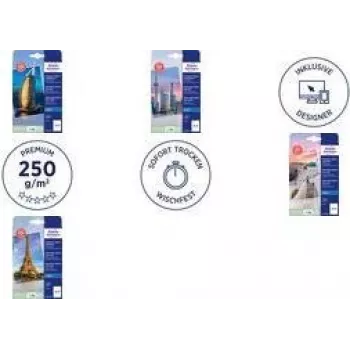 Papel fotográfico AVERY C2550-20 10x15 cm, 250 g/m², pack de 20 folhas
