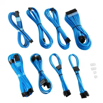 Kit de cabos duplos CableMod RT-Series PRO ModMesh 12VHPWR para ASUS/Seasonic, azul-claro