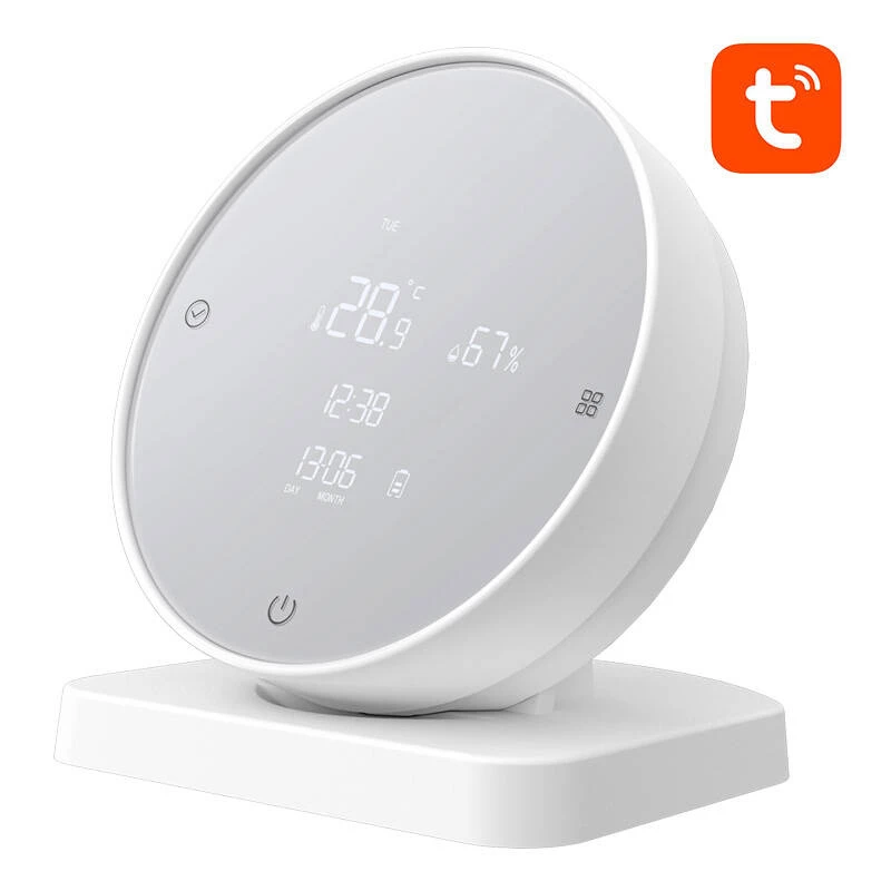 Sensor de temperatura e humidade Avatto WHS20 com conectividade Wi-Fi e suporte de aplicação móvel