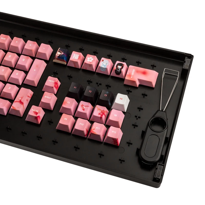 Conjunto de keycaps Traitors ZASHIKI WARASHI (layout UK) – teclas de substituição com design artesanal
