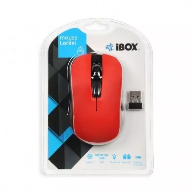 Rato iBox LORIINI ambidestro RF sem fios ótico 1600 DPI
