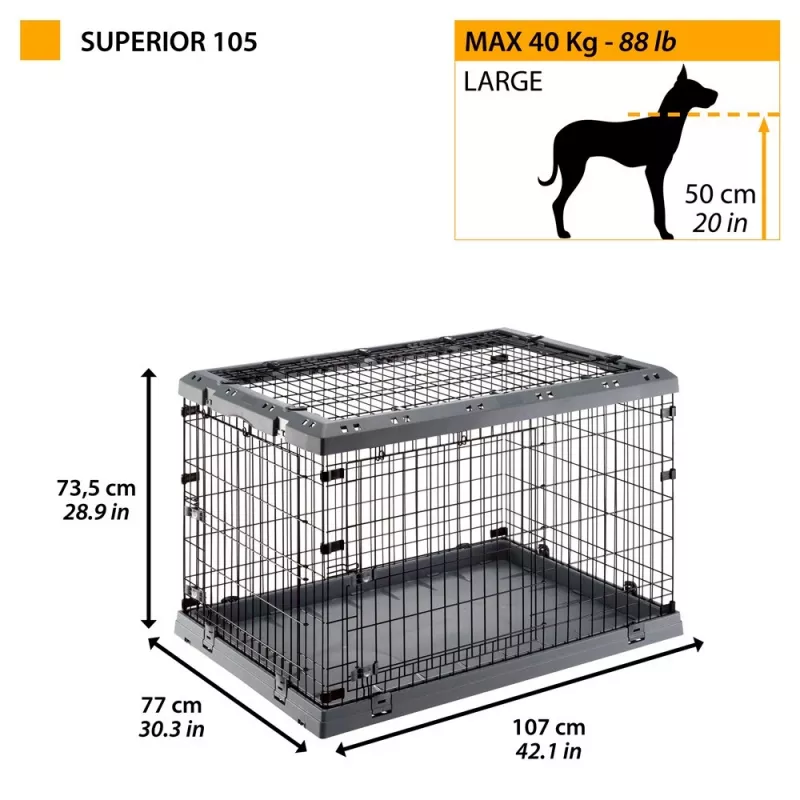FERPLAST Superior 105 - caixa para cão - 107 x 77 x 73,5 cm