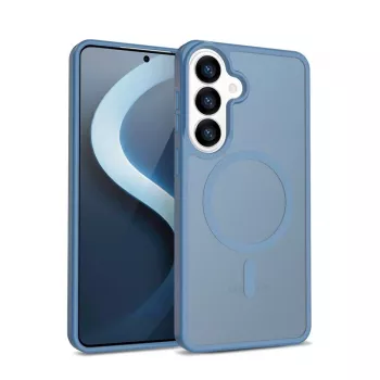 Capa Crong Hybrid Matte Magnetic para Samsung Galaxy S26 — PC+TPU, azul