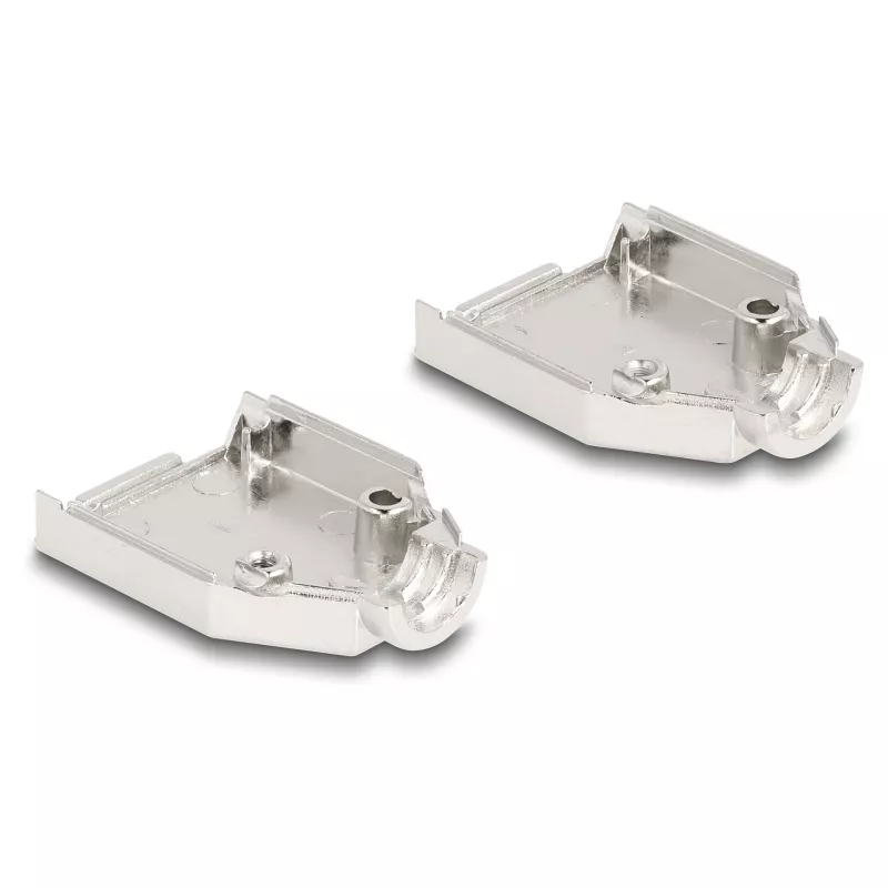 Passa-cabos DELOCK caixa D-Sub 9 pinos (macho/fêmea) prateado plástico, 31×46×16 mm
