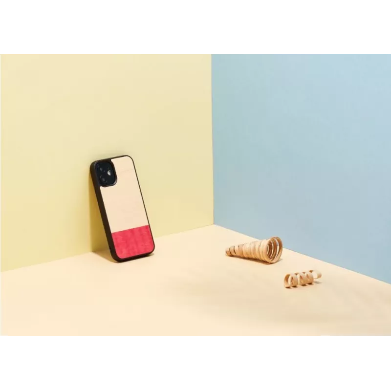 Capa de proteção Man and Wood para iPhone 12 mini – preto