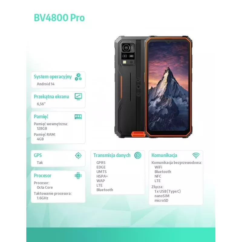Blackview BV4800Pro 4GB/128GB laranja