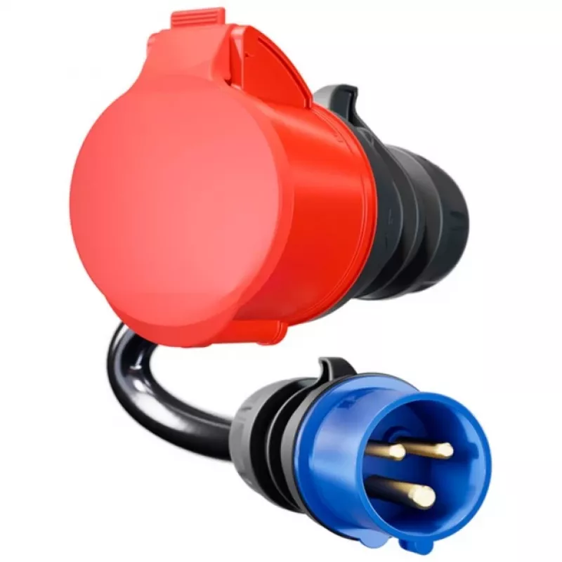 go-e adaptador Gemini flex 22 kW para CEE azul 16 A – Preto – reto – reto – IP55 – 22 kW – 16 A