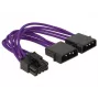 DeLOCK - Fonte de alimentação - alimentação interna, 4 pinos (M) - cabo de alimentação de 8 pinos (EPS12V) (W) - 15 cm - violeta (83703)